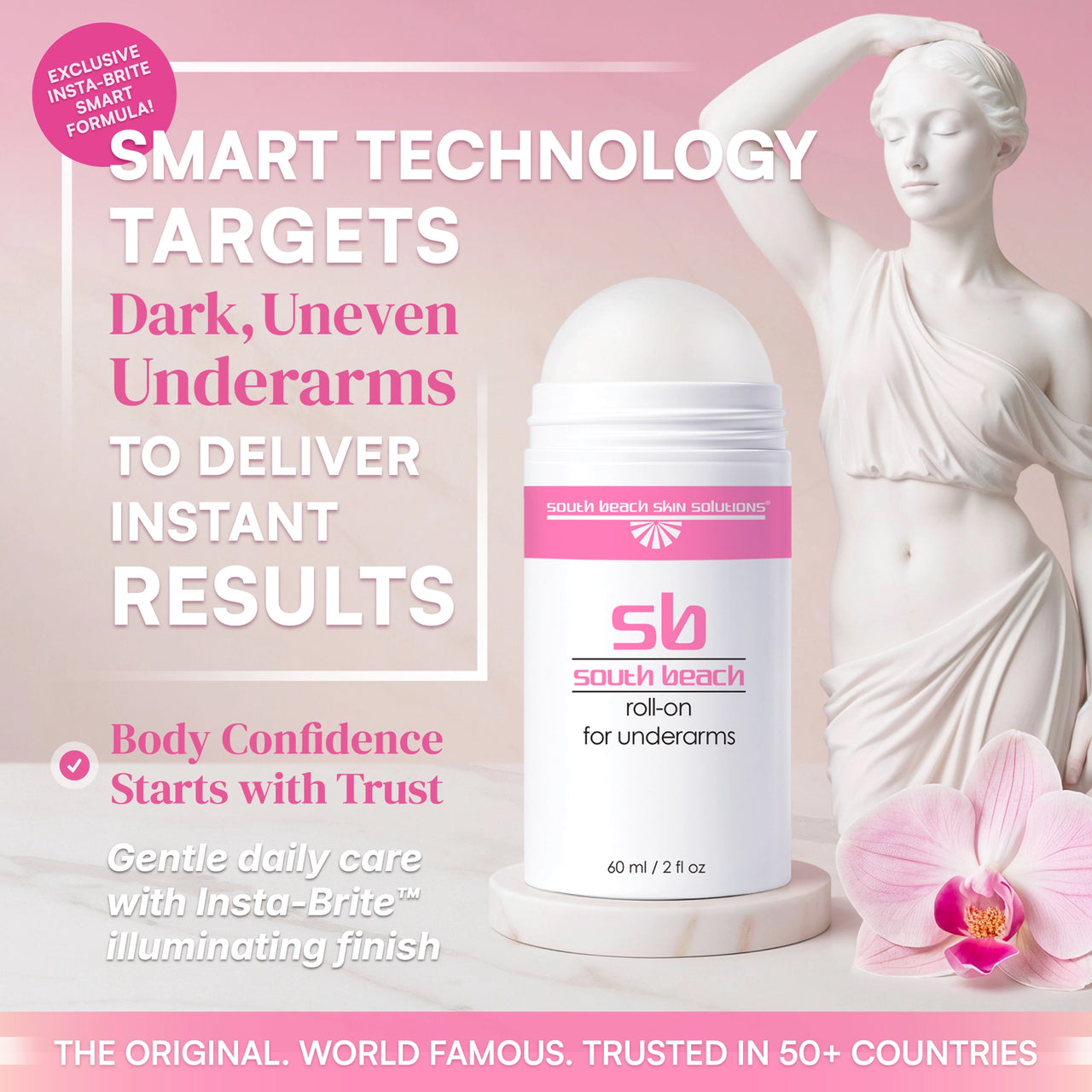 SB Skin Brightening Roll-on for Underarms w/ Natural Deodorant